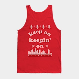 Keep On Keepin' On White Christmas Tank Top